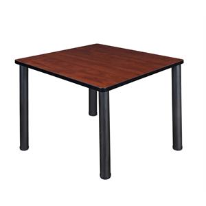Scranton & Co 36&quot Square Breakroom X-Base Table in Rich Cherry