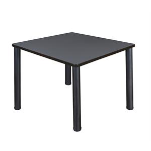 Scranton & Co 36&quot Square Breakroom X-Base Table in Stylish Grey