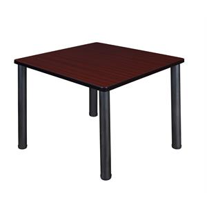 Scranton & Co 36&quot Square Breakroom X-Base Table in Classic Mahogany