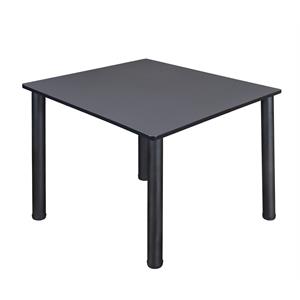 Scranton & Co 48&quot Square Breakroom X-Base Table in Stylish Grey