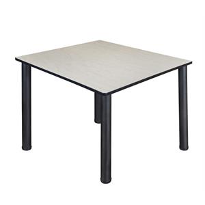 Scranton & Co 48&quot Square Breakroom X-Base Table in Natural Maple