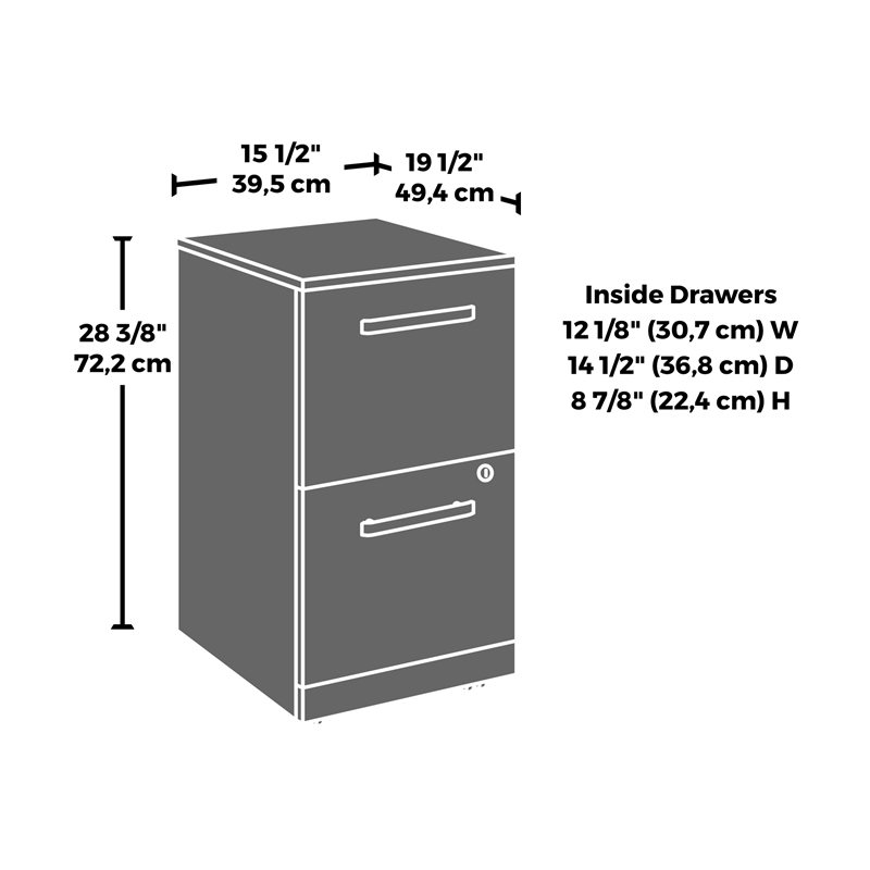 Scranton & Co 2-Drawer Mobile Filing Cabinet in Hudson Elm Finish