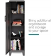 Scranton & Co 4 Shelf Metal Storage Locker Cabinet Black 53.4