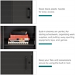 Scranton & Co 4 Shelf Metal Storage Locker Cabinet Black 53.4