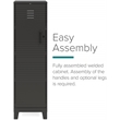 Scranton & Co 4 Shelf Metal Storage Locker Cabinet Black 53.4