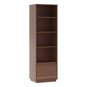 Scranton & Co Mid Century Bookcase with Drawer in Walnut Wood Finish