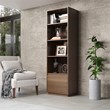 Scranton & Co Mid Century Bookcase with Drawer in Walnut Wood Finish