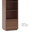 Scranton & Co Mid Century Bookcase with Drawer in Walnut Wood Finish