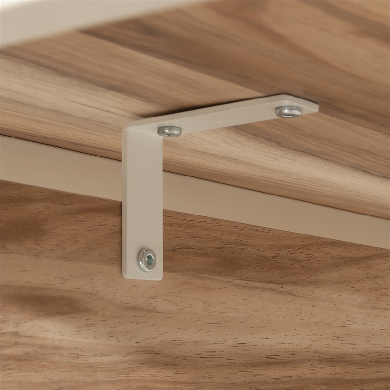 Scranton & Co Engineered Wood & Metal Desk Modesty Panel in Kiln Acacia