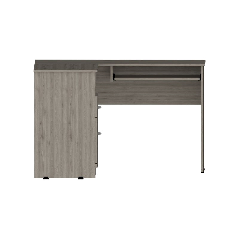 Scranton & Co Raleigh L-Shaped Desk Engineered Wood Light Gray