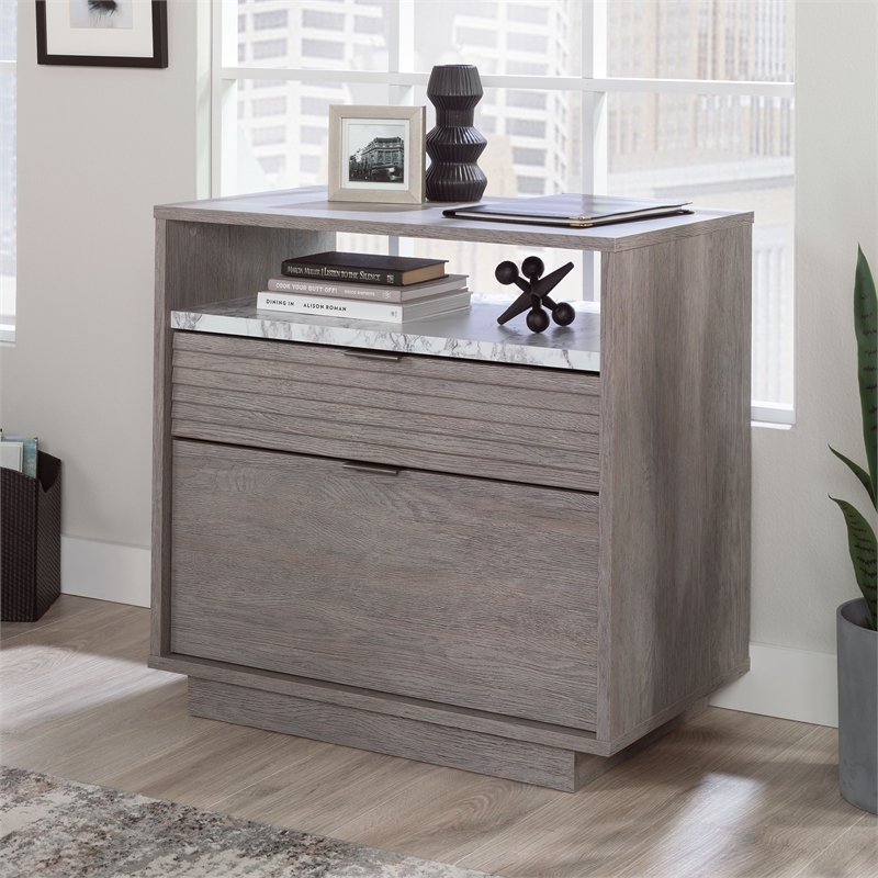 Scranton & Co 2-Drawer Lateral File in Engineered Wood Ashen Oak