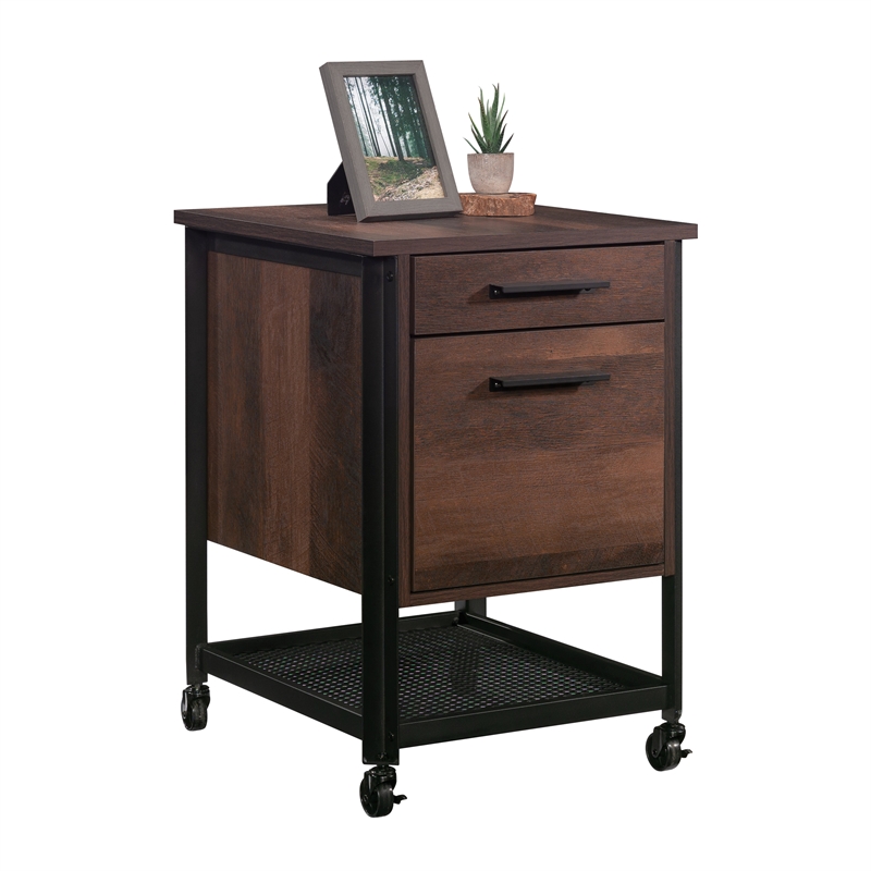 Scranton & Co Briarbrook Mobile File Cabinet in Barrel Oak Finish