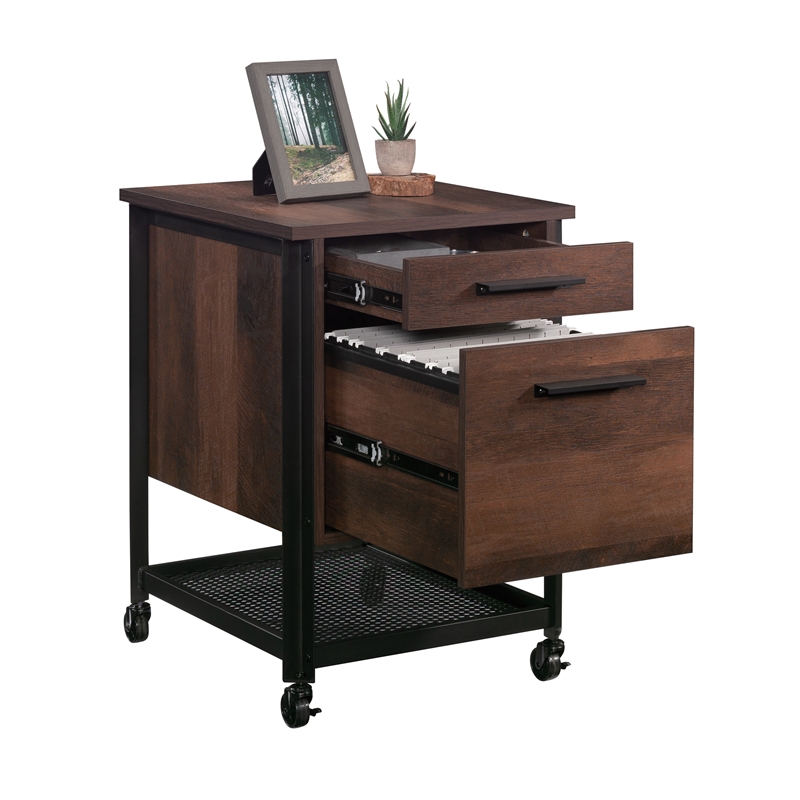 Scranton & Co Briarbrook Mobile File Cabinet in Barrel Oak Finish