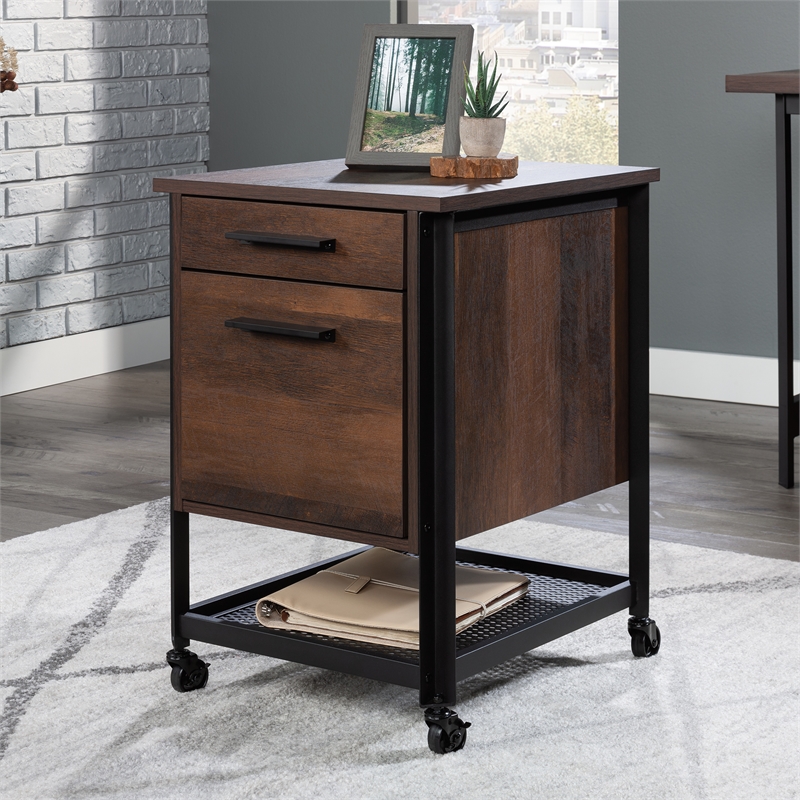 Scranton & Co Briarbrook Mobile File Cabinet in Barrel Oak Finish