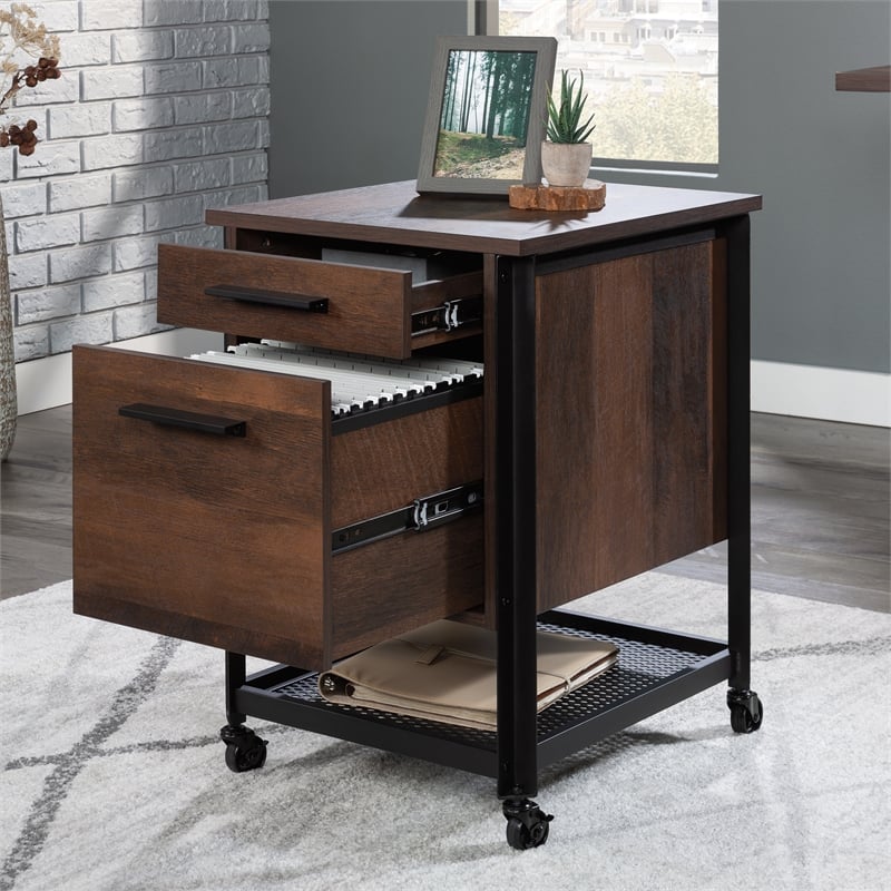Scranton & Co Briarbrook Mobile File Cabinet in Barrel Oak Finish