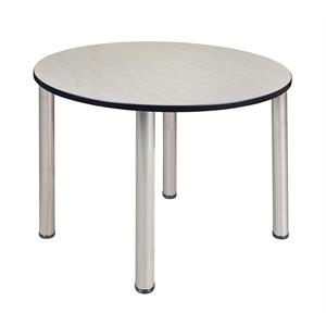 Scranton & Co 48&quot Round Breakroom X-Base Table in Natural Maple