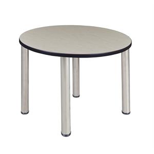 Scranton & Co 42&quot Round Breakroom X-Base Table in Natural Maple