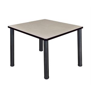 Scranton & Co 36&quot Square Breakroom X-Base Table in Natural Maple