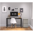 Scranton & Co Set of 12 Mobile 2-Drawer Steel File Cabinets in Gray