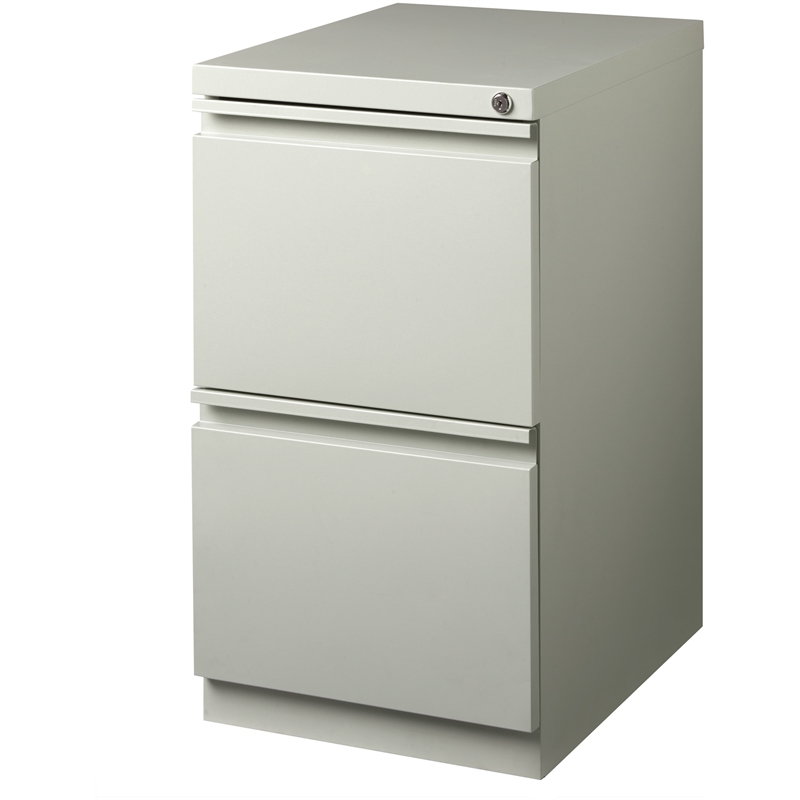 Scranton & Co Set of 12 Mobile 2-Drawer Steel File Cabinets in Gray