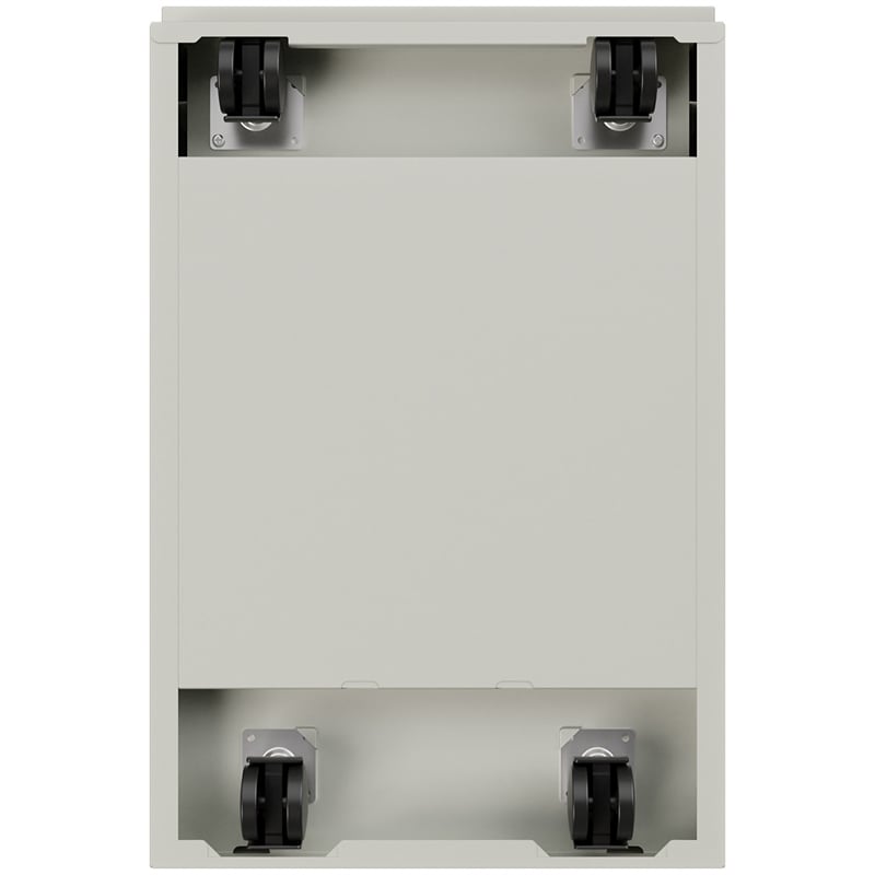 Scranton & Co Set of 12 Mobile 2-Drawer Steel File Cabinets in Gray