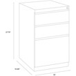 Scranton & Co 12-Unit Mobile 3-Drawer Metal File Cabinet in Charcoal