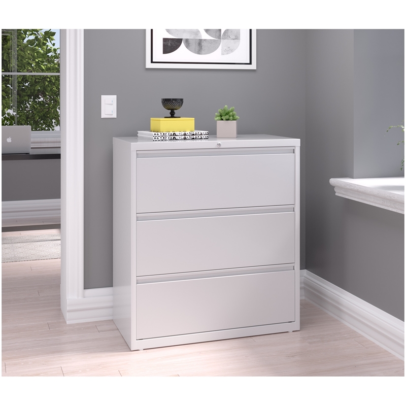 Scranton & Co 3-Drawer Metal Lateral File Cabinet Bundle in White