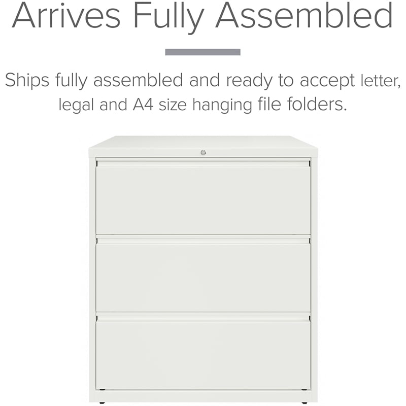 Scranton & Co 3-Drawer Metal Lateral File Cabinet Bundle in White