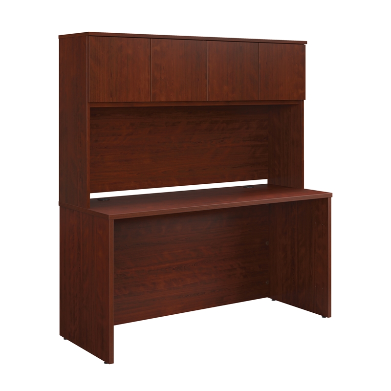 Scranton & Co Office Desk with Hutch in Classic Cherry Finish
