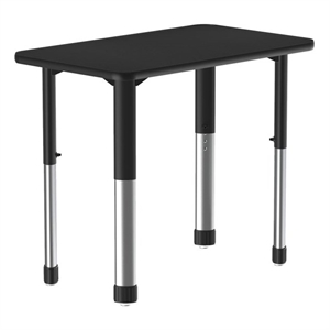 Scranton & Co Black Granite Adjustable Collaborative Desk with Laminate Top