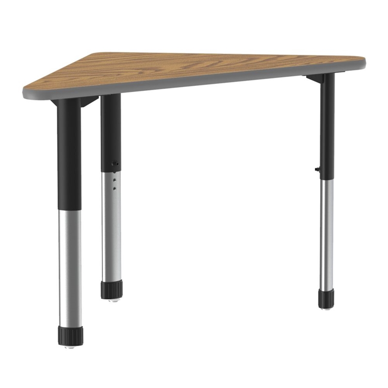 Scranton & Co Thermal Fused Collaborative Desk Wood Oak Adjustable