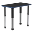 Scranton & Co Collaborative Desk with Wood Laminate Top and Black Finish
