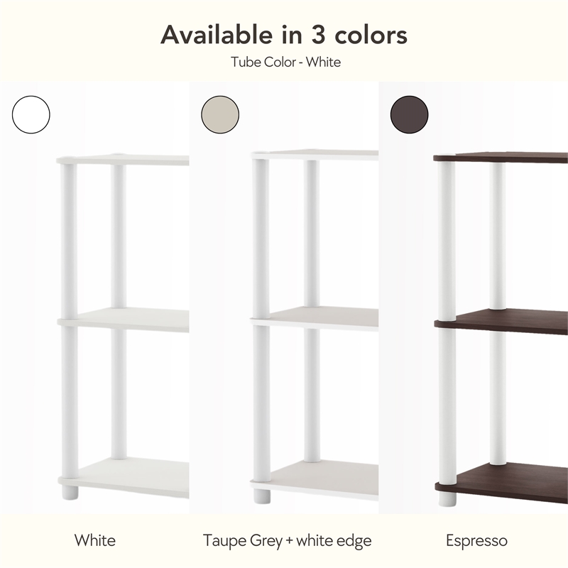 Scranton & Co 3-Cube Open Bookcase in Engineered Wood Espresso Finish
