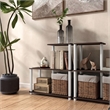 Scranton & Co 3-Cube Open Bookcase in Engineered Wood Espresso Finish