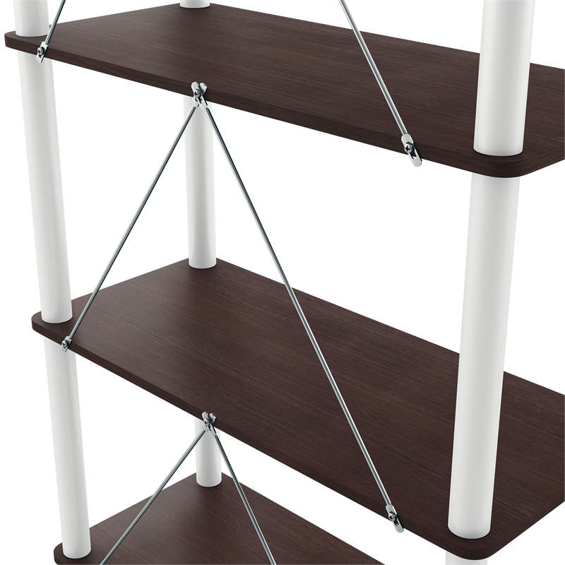 Scranton & Co 3-Cube Open Bookcase in Engineered Wood Espresso Finish