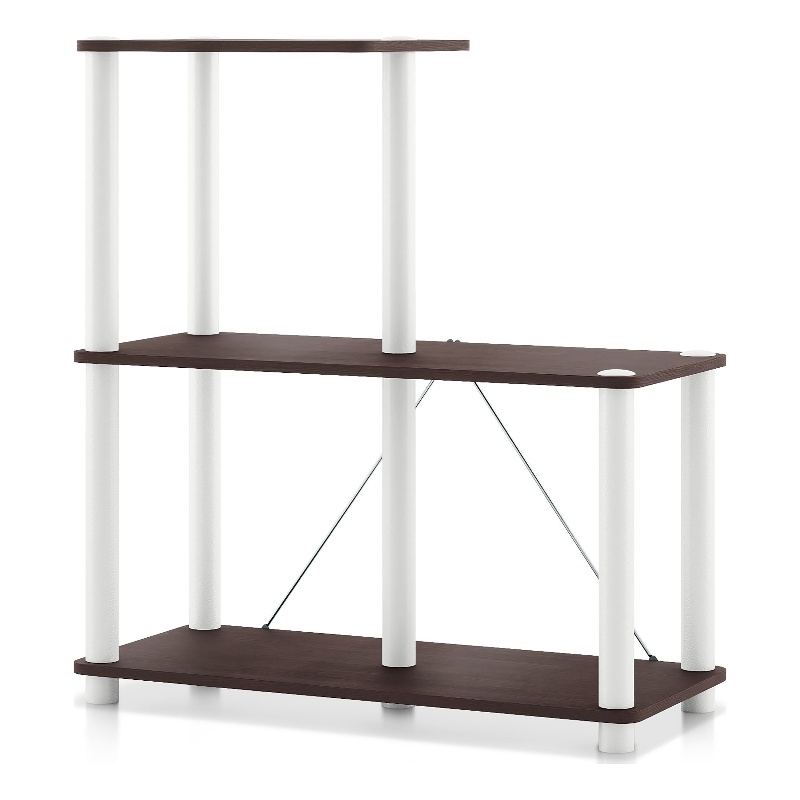 Scranton & Co 3-Cube Open Bookcase in Engineered Wood Espresso Finish