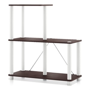 Scranton & Co 3-Cube Open Bookcase in Engineered Wood Espresso Finish