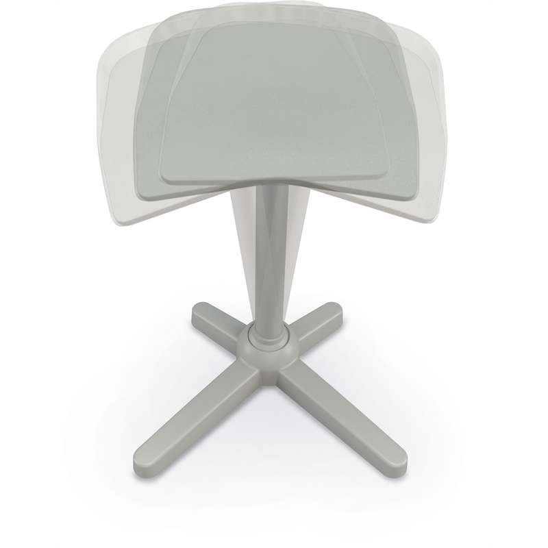 Scranton & Co Elate Perch Adjustable Polyurethane Stool in Gray
