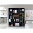 Scranton & Co 3-Piece Black Engineered Wood Living Room Set with Bookshelves