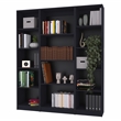 Scranton & Co 3-Piece Black Engineered Wood Living Room Set with Bookshelves