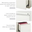 Scranton & Co Set of 12 White Metal 3-Drawer Mobile File Cabinets