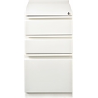 Scranton & Co Set of 12 White Metal 3-Drawer Mobile File Cabinets