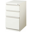 Scranton & Co Set of 12 White Metal 3-Drawer Mobile File Cabinets