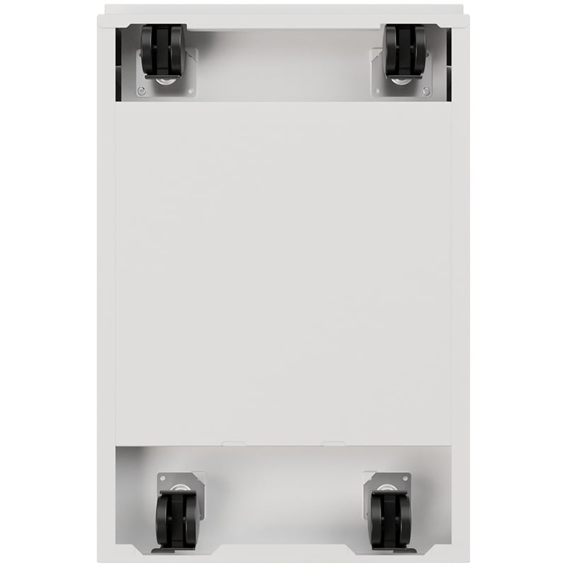 Scranton & Co Set of 12 White Metal 3-Drawer Mobile File Cabinets