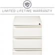 Scranton & Co Set of 12 White Metal 3-Drawer Mobile File Cabinets