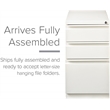Scranton & Co Set of 12 White Metal 3-Drawer Mobile File Cabinets