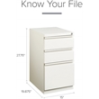 Scranton & Co Set of 12 White Metal 3-Drawer Mobile File Cabinets