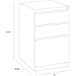 Scranton & Co Set of 12 White Metal 3-Drawer Mobile File Cabinets