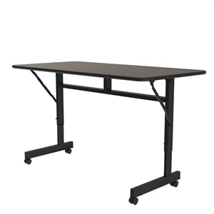 Scranton & Co Nesting Flip Top Table in Walnut Wood Laminate 24x48