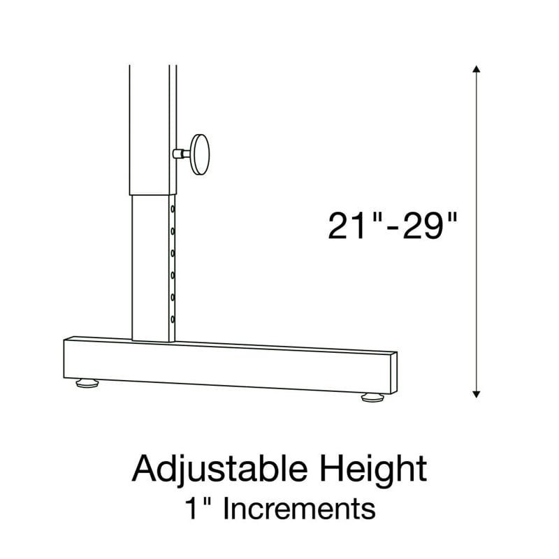 Scranton & Co Adjustable Height Computer Desk Maple Laminate